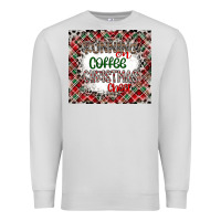 Dove Grey Running on Coffee And Christmas Premium Sweatshirt - CowhideDigitalArt