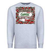 Heather Grey Running on Coffee And Christmas Premium Sweatshirt - CowhideDigitalArt