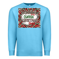 Ocean Blue Running on Coffee And Christmas Premium Sweatshirt - CowhideDigitalArt