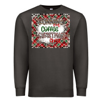 Smoke Running on Coffee And Christmas Premium Sweatshirt - CowhideDigitalArt