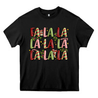 Black fa la la la la la la la la Heavy Core Tee - MaliasSmallBusiness
