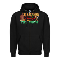 Black baking through the snow Zipper Hoodie - FaDigitalArtStudio