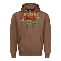 Chestnut baking through the snow Zipper Hoodie - FaDigitalArtStudio