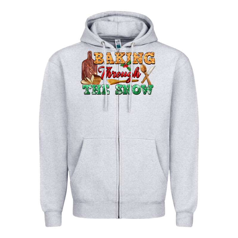 Baking Through The Snow Zipper Hoodie by FaDigitalArtStudio | Teevron