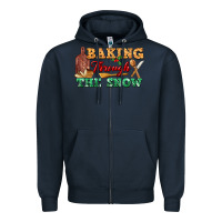 Navy baking through the snow Zipper Hoodie - FaDigitalArtStudio