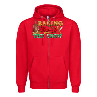 Red baking through the snow Zipper Hoodie - FaDigitalArtStudio