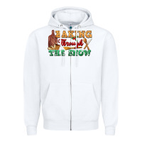 White baking through the snow Zipper Hoodie - FaDigitalArtStudio