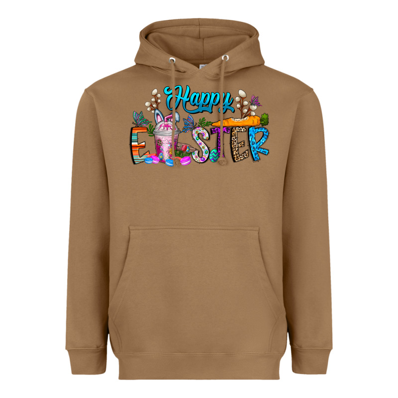 Happy Easter Coffee Heavyweight Hoodie by CowhideDigitalArt | Teevron