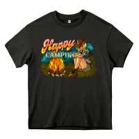 Asphalt happy camping Heavy Core Tee - NancyCooperArtShop
