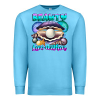 Ocean Blue Beauty Lies Within Premium Sweatshirt - CowhideDigitalArt