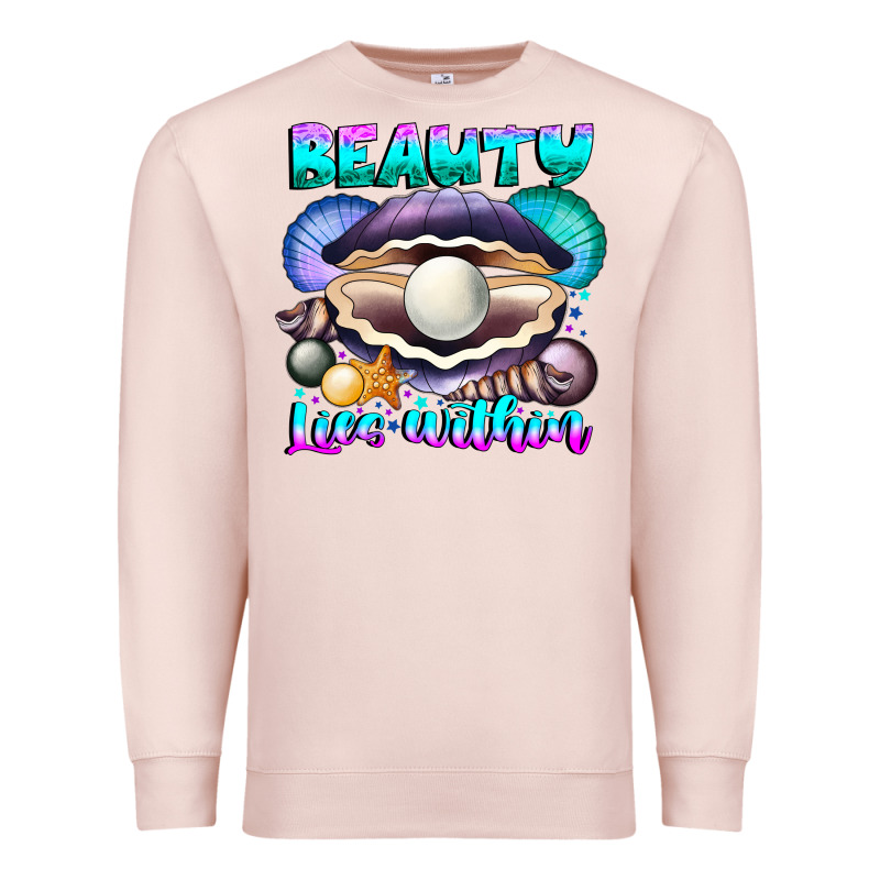 Beauty Lies Within Premium Sweatshirt by CowhideDigitalArt | Teevron
