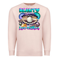 Pale Pink Beauty Lies Within Premium Sweatshirt - CowhideDigitalArt