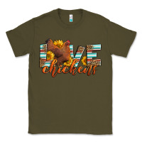 Army Green love chickens Classic Tee - LillyAllenDesigns