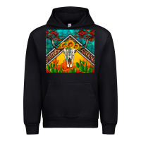 Black western sunflowers longhorn bull skull Urban Hoodie - Artiststas