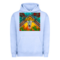 Pigment Grape Ice western sunflowers longhorn bull skull Urban Hoodie - Artiststas