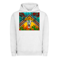 Pigment Lunar Rock western sunflowers longhorn bull skull Urban Hoodie - Artiststas