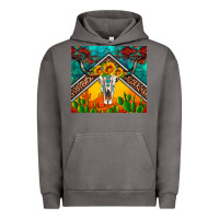 Pigment Tornado western sunflowers longhorn bull skull Urban Hoodie - Artiststas