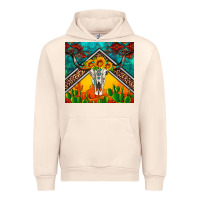 Sandshell western sunflowers longhorn bull skull Urban Hoodie - Artiststas