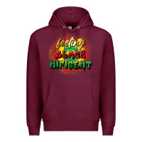 Burgundy feeling blacknificent Premium Hoodie - FaDigitalArtStudio