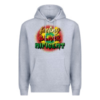Heather Grey feeling blacknificent Premium Hoodie - FaDigitalArtStudio