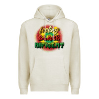 Oatmeal Heather feeling blacknificent Premium Hoodie - FaDigitalArtStudio