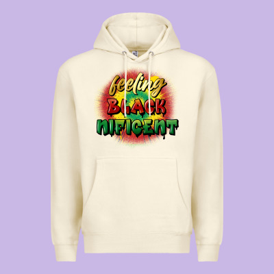 Feeling Blacknificent Premium Hoodie Designed By Fadigitalartstudio