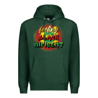 Sports Green feeling blacknificent Premium Hoodie - FaDigitalArtStudio