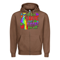 Chestnut Western All For Love And Love For All Zipper Hoodie - BundleAndBundleShop