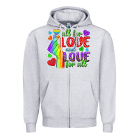 Heather Grey Western All For Love And Love For All Zipper Hoodie - BundleAndBundleShop