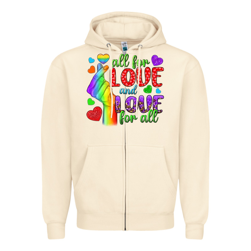 Western All For Love And Love For All Zipper Hoodie by BundleAndBundleShop | Teevron