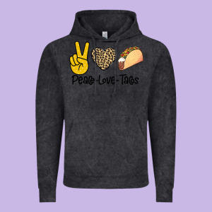 Peare Love Tacos Vintage Hoodie Designed By Bettercallsaul