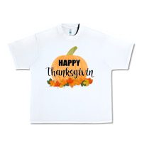 White Happy Thanksgiving Urban Heavy Tee - Bettercallsaul