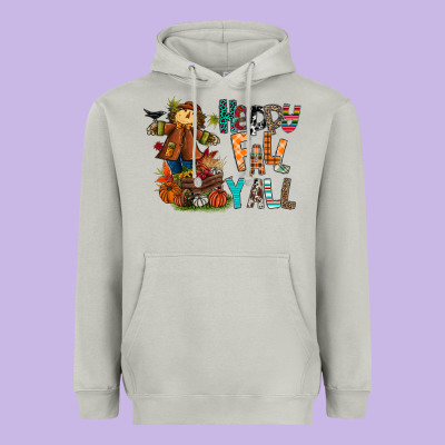 Happy Fall Y All Heavyweight Hoodie Designed By Cowhidedigitalart