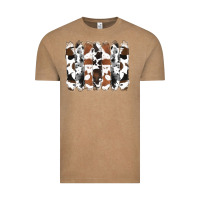 Vintage Coffee cowhide brushstrokes Vintage Tee - RanaPortraitStore