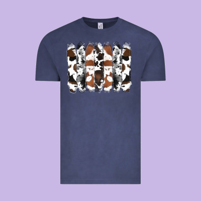 Cowhide Brushstrokes Vintage Tee Designed By Ranaportraitstore