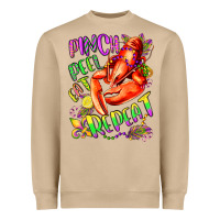 Mushroom pinch peel eat repeat mardi gras olivia Heavyweight Sweatshirt - OliviaCreatesArt