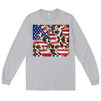 Moon Dust cowhide amerikan flag Long Sleeve Tee - TumblerDesignByShophia