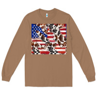 Toasted Coconut cowhide amerikan flag Long Sleeve Tee - TumblerDesignByShophia