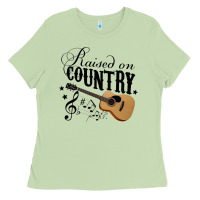 Matcha Raised On Country Country Life Country Music Lover Ladies Tee - tuanDangUi