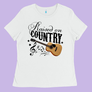 Raised On Country Country Life Country Music Lover Ladies Tee Designed By Tuandangui