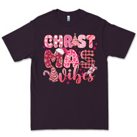 Plum christmas vibes pink Premium Tee - MaliasSmallBusiness