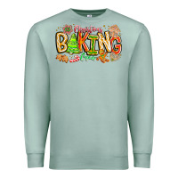 Seafoam Christmas Baking Crew Premium Sweatshirt - CowhideDigitalArt