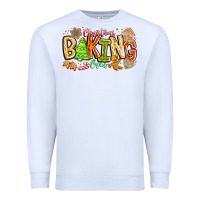White Christmas Baking Crew Premium Sweatshirt - CowhideDigitalArt