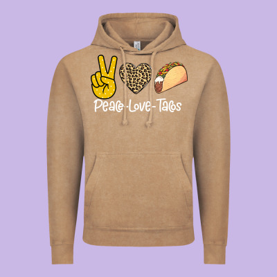Peace Love Tacos Vintage Hoodie Designed By Bettercallsaul