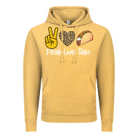 Vintage Mustard Peace Love Tacos Vintage Hoodie - Bettercallsaul