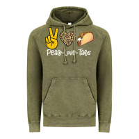 Vintage Olive Peace Love Tacos Vintage Hoodie - Bettercallsaul