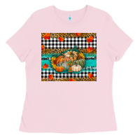 Bubblegum Pink pumpkins Ladies Tee - RanaPortraitStore