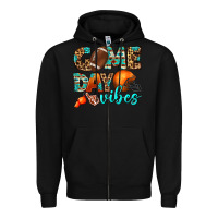 Black game day vibes Zipper Hoodie - BundleAndBundleShop