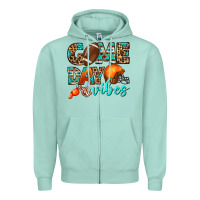 Seafoam game day vibes Zipper Hoodie - BundleAndBundleShop