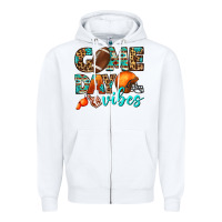White game day vibes Zipper Hoodie - BundleAndBundleShop